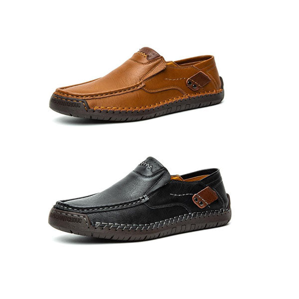 💎Classic Men’s Slip-On Leather Shoes – Premium Calfskin, All-Day Comfort & Effortless Style
