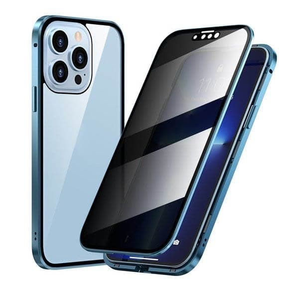 ⏳Magnetic iPhone case with privacy glass and metal