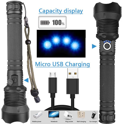 LED dobíjecí laserová svítilna