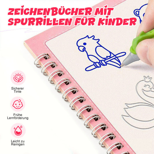 Drawing books with grooves for children