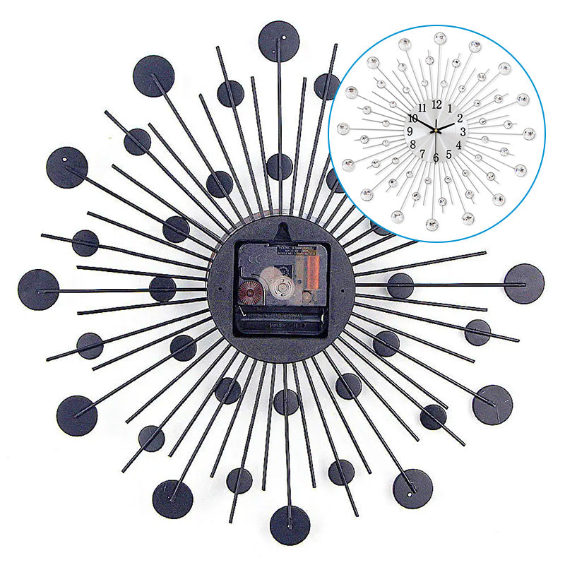 🕰️ Rhinestone Wall Clock – Silent Movement, Sparkling Design & Elegant Home Decor 💎