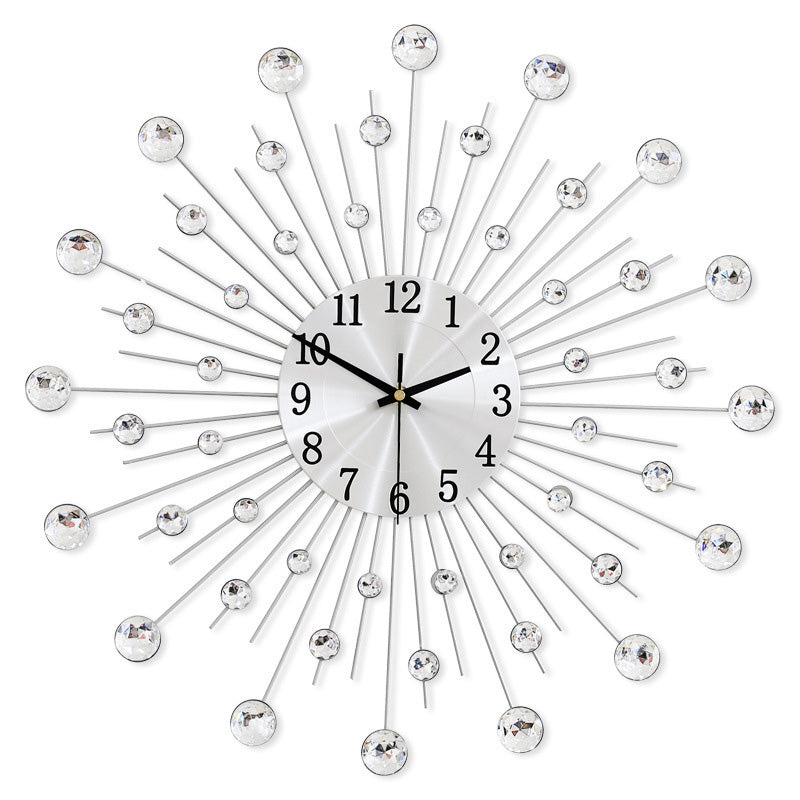 🕰️ Rhinestone Wall Clock – Silent Movement, Sparkling Design & Elegant Home Decor 💎
