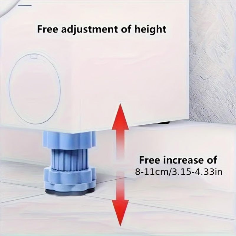 🔧 Universal Washing Machine Pads – 4 pcs | Raise, Anti-Vibration, Non-Slip, Floor Protection ✨