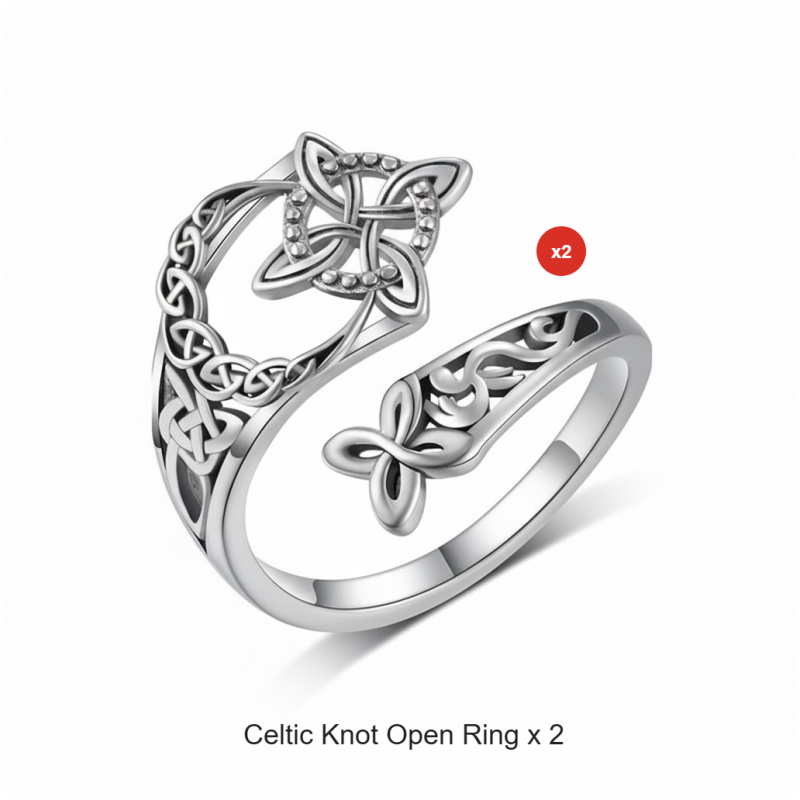 Geometric Cross Hollow Open Ring