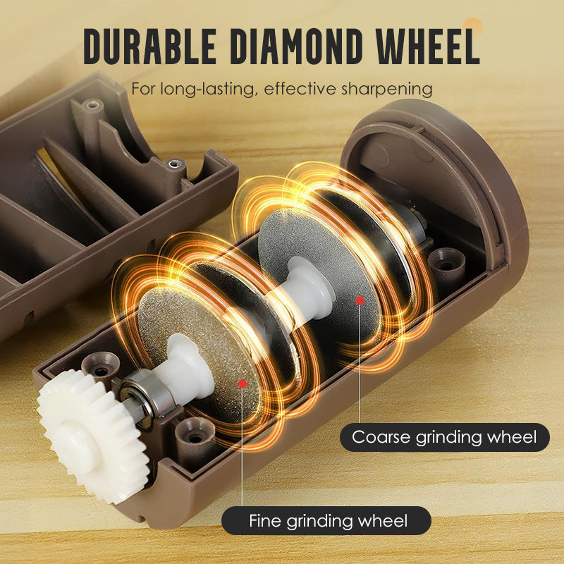 ⚡ Automatic Knife Sharpener for Kitchen – Fast, Safe, No Damage | Works with Chef, Utility & Fruit Knives 🔪✨