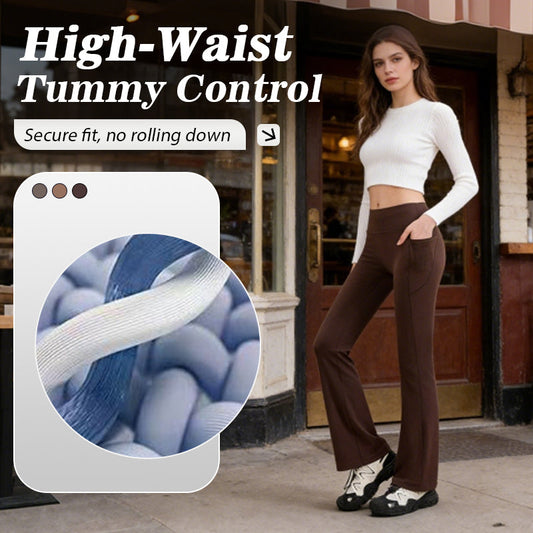 High-Waisted Stretchy Flare Yoga Pants