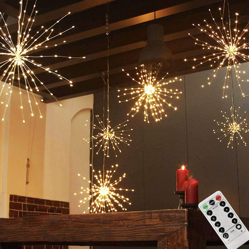 ☀️🎆 Solar Firework String Lights – Auto On/Off, Waterproof LED for Yard, Patio & Parties 🎉✨