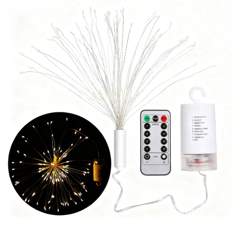 ☀️🎆 Solar Firework String Lights – Auto On/Off, Waterproof LED for Yard, Patio & Parties 🎉✨