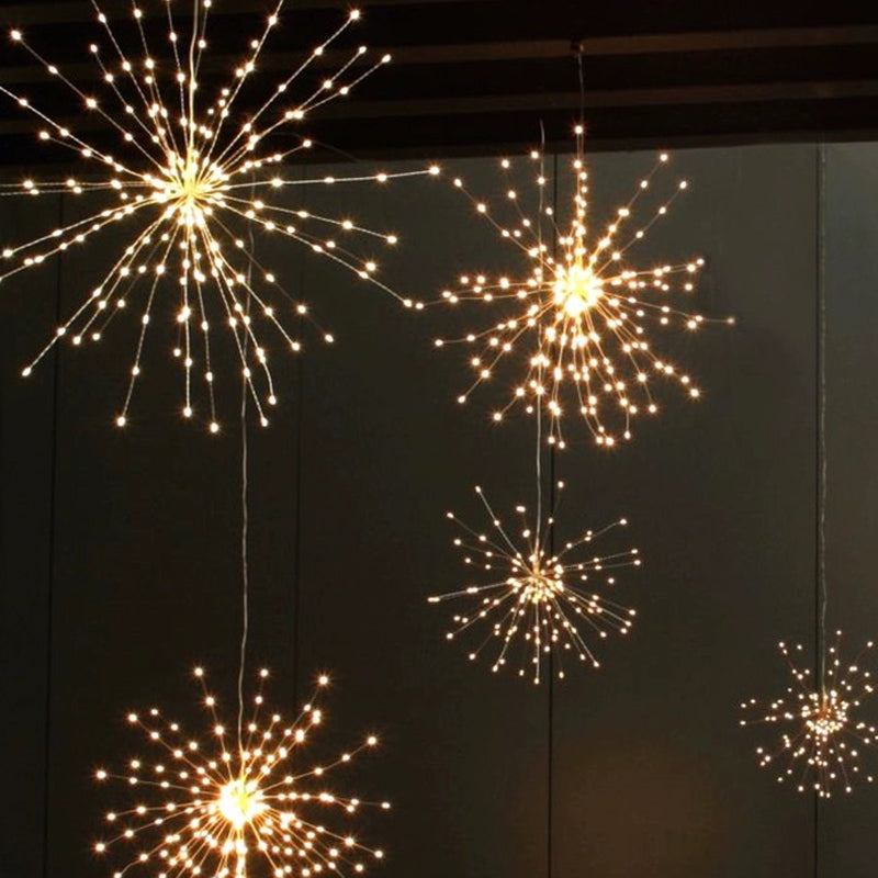 ☀️🎆 Solar Firework String Lights – Auto On/Off, Waterproof LED for Yard, Patio & Parties 🎉✨