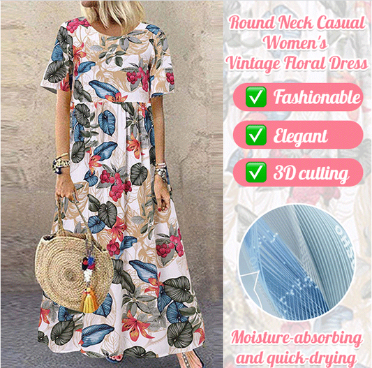 👗🌿Pure Cotton Long Skirt – Vintage Print & Relaxed Fit 🌸