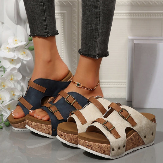 ✨Women's Fashion Cutout Platform Wedge Sandals