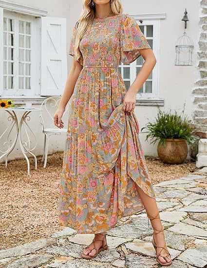 【S-5XL】🌷🌸 2026 Summer Casual Printed Maxi Dress