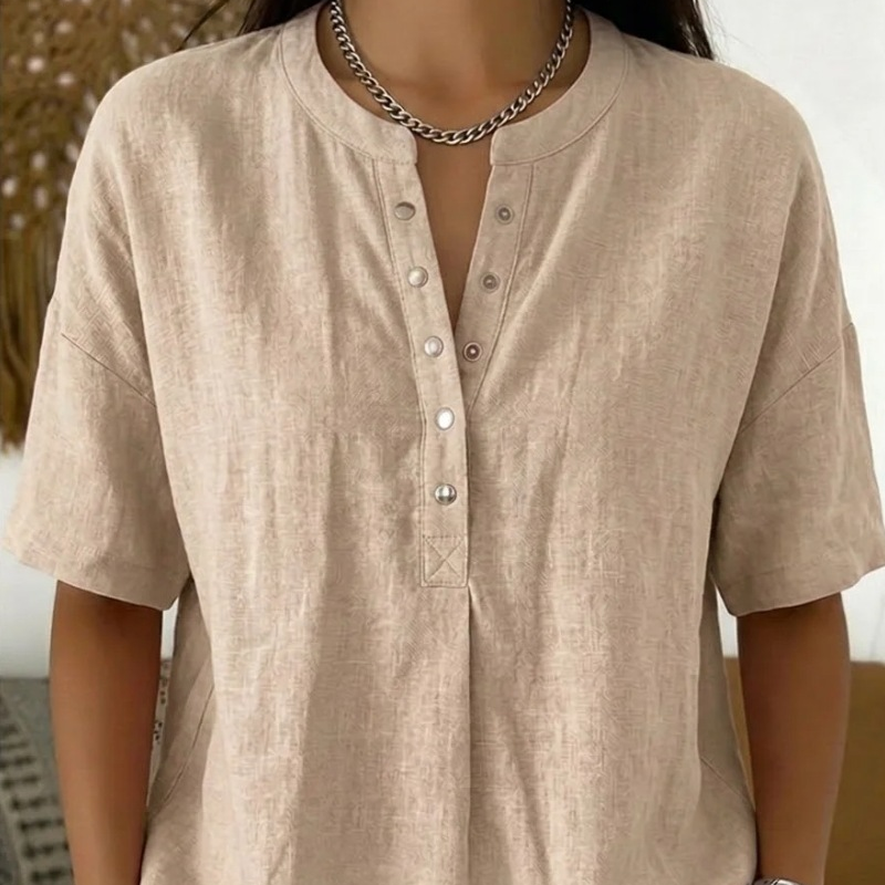【S-3XL】🍃Women's Casual Solid Color Blouse