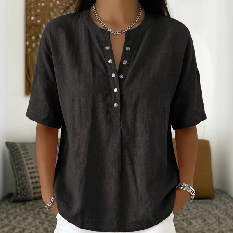 【S-3XL】🍃Women's Casual Solid Color Blouse