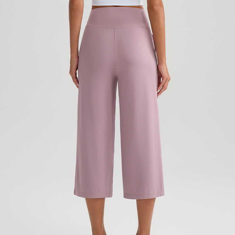 【S-2XL】🍂Women's High-Waist Wide-Leg Capri Pants