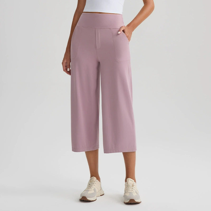 【S-2XL】🍂Women's High-Waist Wide-Leg Capri Pants