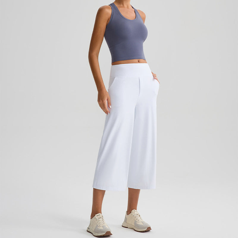 【S-2XL】🍂Women's High-Waist Wide-Leg Capri Pants