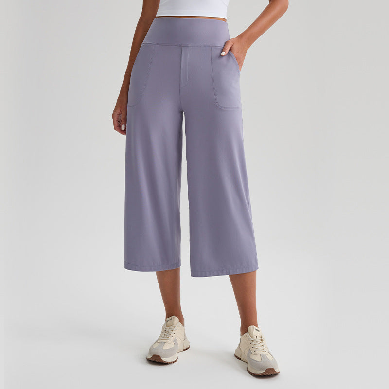 【S-2XL】🍂Women's High-Waist Wide-Leg Capri Pants