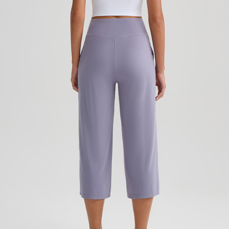 【S-2XL】🍂Women's High-Waist Wide-Leg Capri Pants