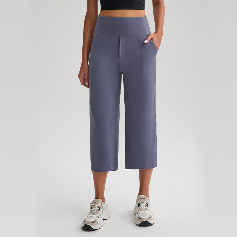 【S-2XL】🍂Women's High-Waist Wide-Leg Capri Pants