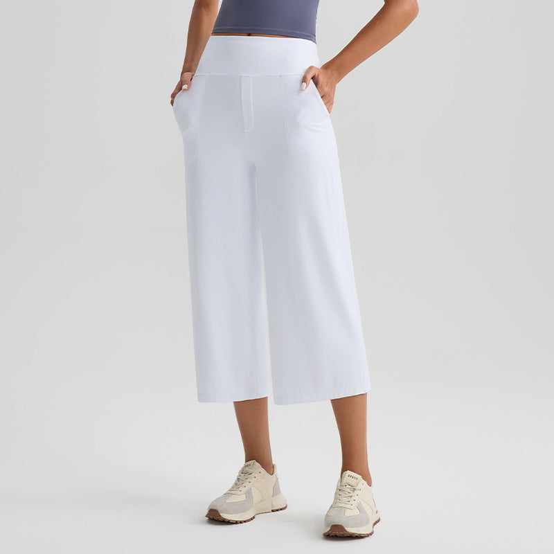 【S-2XL】🍂Women's High-Waist Wide-Leg Capri Pants