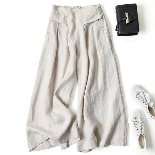 【M-3XL】🍃Women's Cotton-Linen Wide-Leg Pants