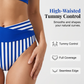 👙 Barevně blokované bikiny S-3XL: Stylové a tvarující dvoudílné plavky |Čepice zdarma🎁💥