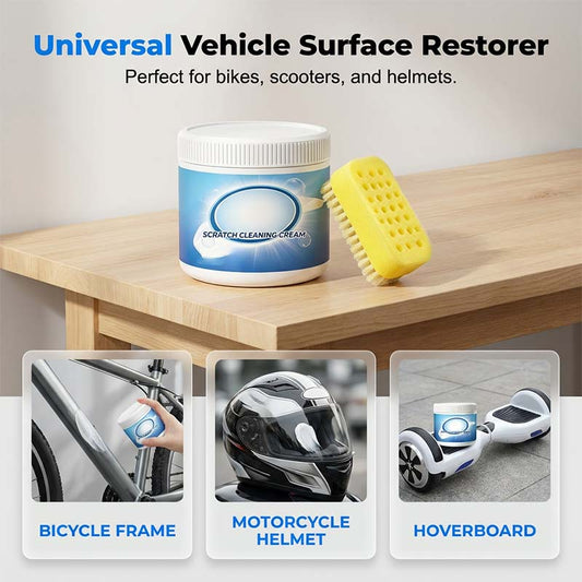 ✨ Remove scratches instantly – Universal scratch repair cream for e-scooters, bikes, motorcycles & helmets – Cash on Delivery 🛵🔧