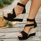 👡 Sandály Wedge Peep-Toe s páskem: Eleganční a pohodlné na léto! ✨