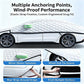 🚗 All-Weather Half Car Cover — Thick Sun & Snow Protection with Wing Mirror Pockets