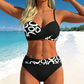 🌺👙 Dvoudílné bikiny s potiskem a zpevňujícím efektem –🌊 odnímatelné vycpávky, vysoký pas zakrývající břicho –  platba při doručení💕