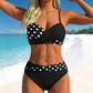 🌺👙 Dvoudílné bikiny s potiskem a zpevňujícím efektem –🌊 odnímatelné vycpávky, vysoký pas zakrývající břicho –  platba při doručení💕