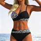 🌺👙 Dvoudílné bikiny s potiskem a zpevňujícím efektem –🌊 odnímatelné vycpávky, vysoký pas zakrývající břicho –  platba při doručení💕