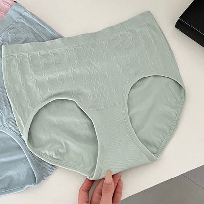 Plus-Size Antibacterial High-Waist Briefs